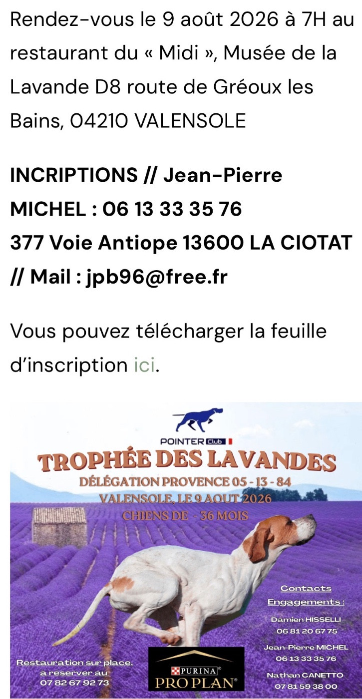 TROPHÉE DES LAVANDES
